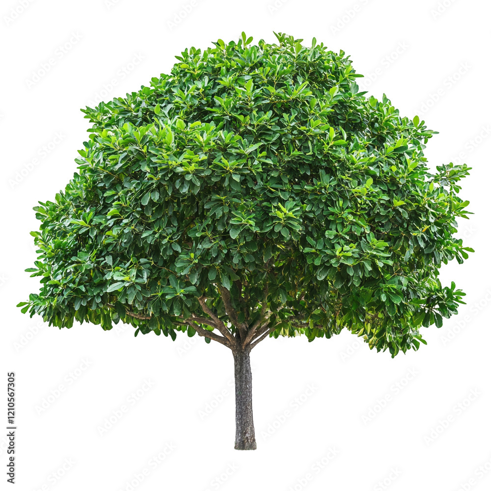 Green Tree Isolated on Black Background Green Tree Isolated on Black Background