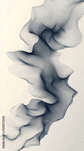 Artistic representation of abstract human faces created with intricate line p...