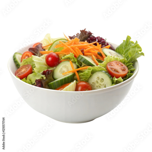 Fresh mixed salad bowl kitchen food photography bright isolated healthy eating, isolated on a white or transparent background