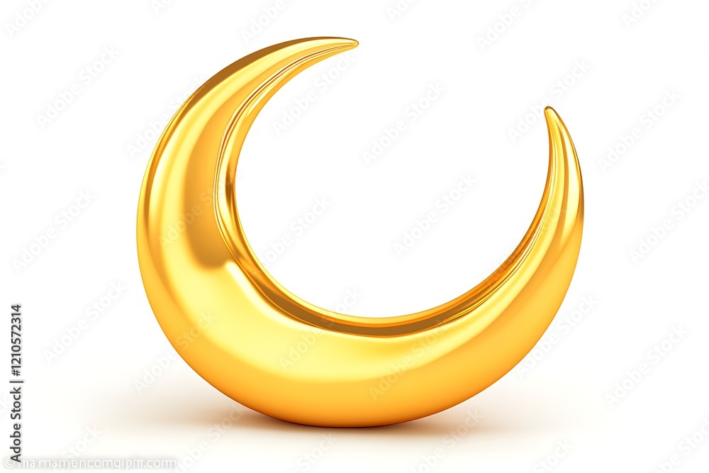 Smooth and Elegant Gold Crescent Moon Smooth and Elegant Gold Crescent Moon