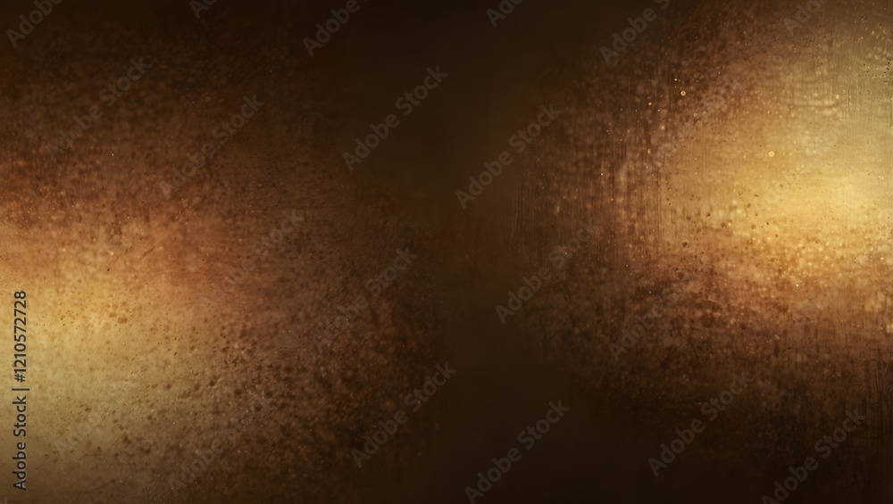 Fototapeta premium A texture image of a gold-toned metal or paper material. The surface has a textured and aged look with lighting to the right and left.