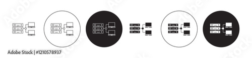 edge computing icons set in black filled and stroke line style