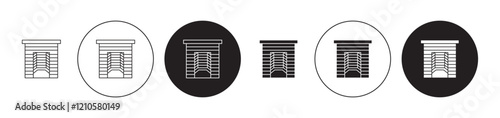 Infrared heat cabin icons set in black filled and stroke line style