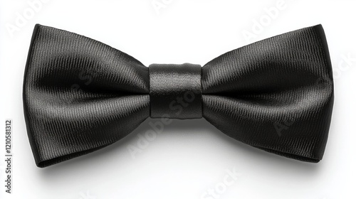 Elegant black bow tie on a neutral background for formal attire and special e...