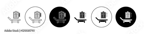 psychology treatment icons set in black filled and stroke line style