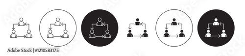 Third party icons set in black filled and stroke line style