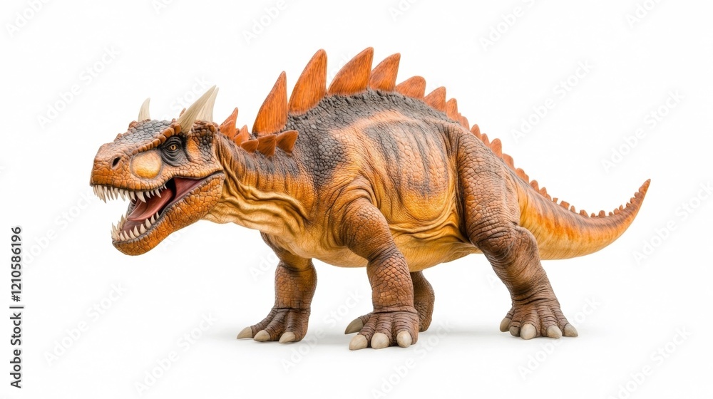 Shunosaurus Dinosaur Model on White Background. Generative AI Shunosaurus Dinosaur Model on White Background. Generative AI