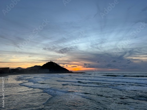 Sunset by the sea