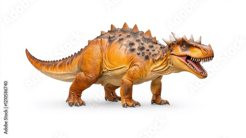 Tuojiangosaurus Dinosaur on White Background. Generative AI photo