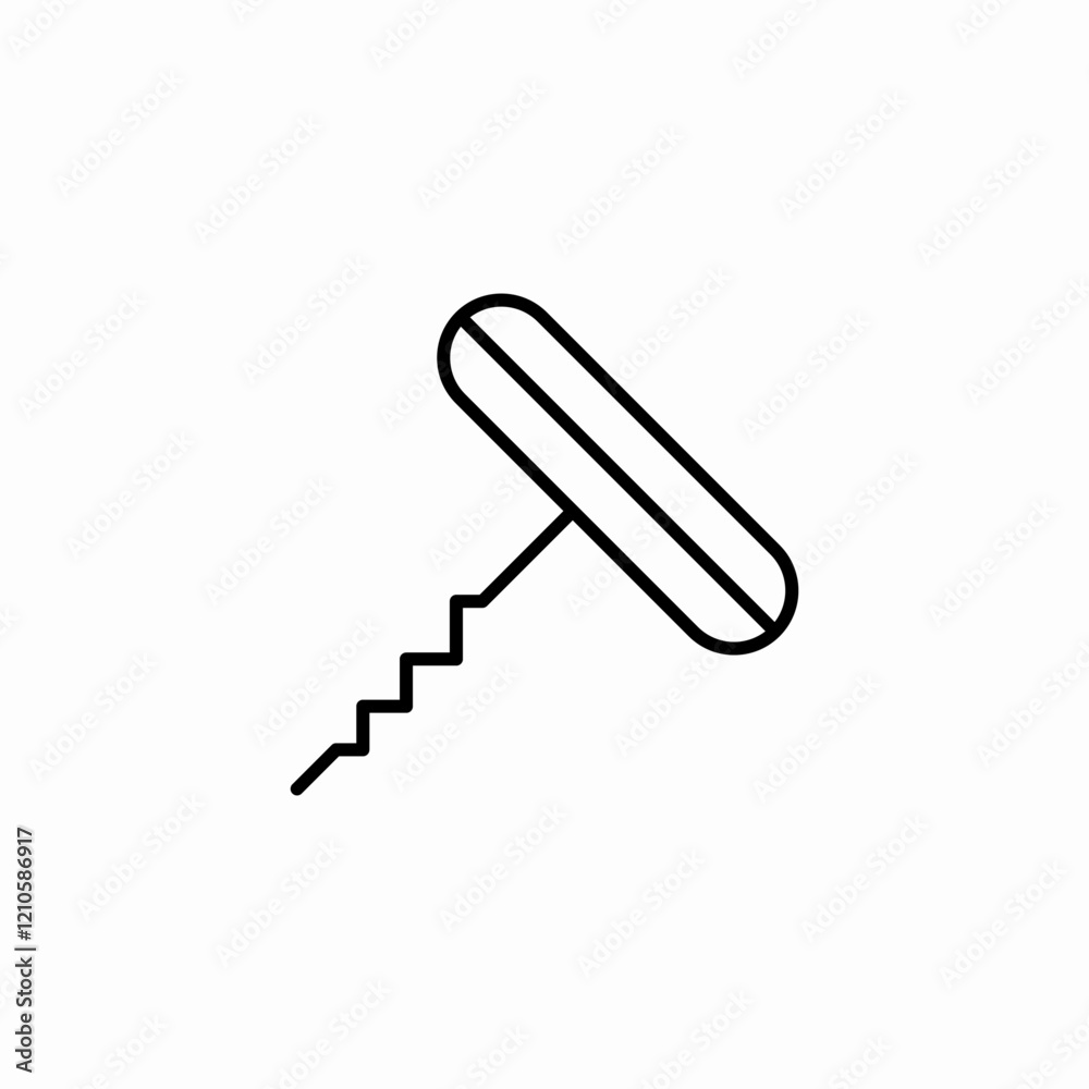 corkscrew kitchen tool icon sign vector corkscrew kitchen tool icon sign vector
