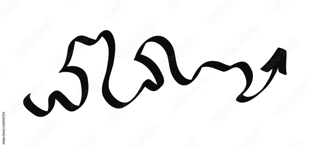 Hand drawn vector doodle arrow isolated on a white Hand drawn vector doodle arrow isolated on a white