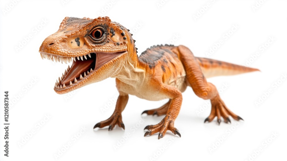 Naklejka premium Hypsilophodon Dinosaur Toy on White Background. Generative AI
