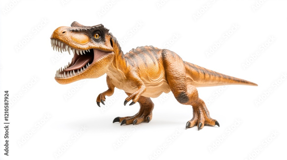 Eustreptospondylus Dinosaur Toy Model Isolated on White Background. Generative AI Eustreptospondylus Dinosaur Toy Model Isolated on White Background. Generative AI