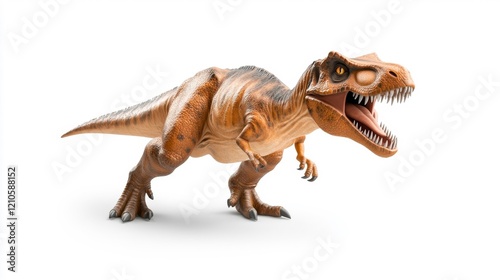 Herrerasaurus Triassic Carnivore on White Background. Generative AI photo