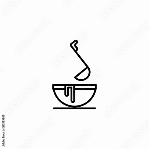 ladle cooking icon sign vector