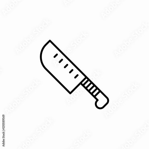 large kitchen knife icon sign vector