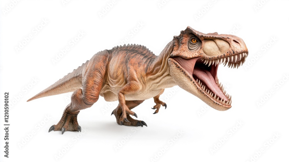 Obraz premium Baryonyx Dinosaur Model on White Background. Generative AI