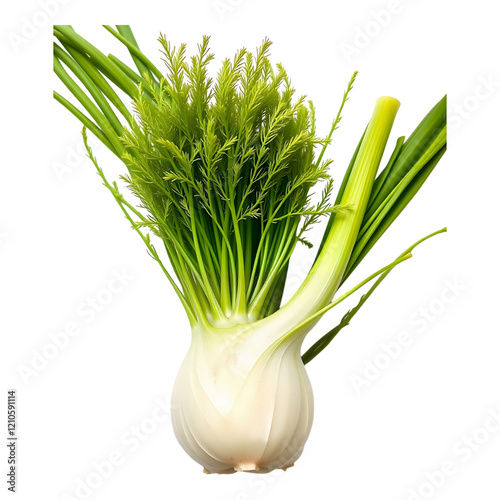 Fennel bulbs with leafy stalks and a fresh look. photo