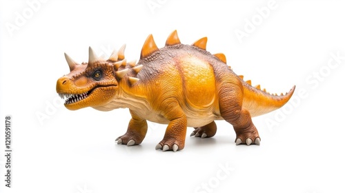 Nodosaurus Dinosaur Figure on White Background. Generative AI photo