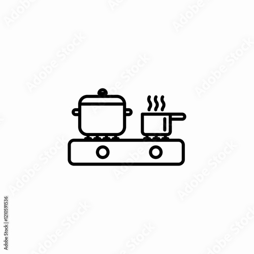 stove cooking icon sign vector