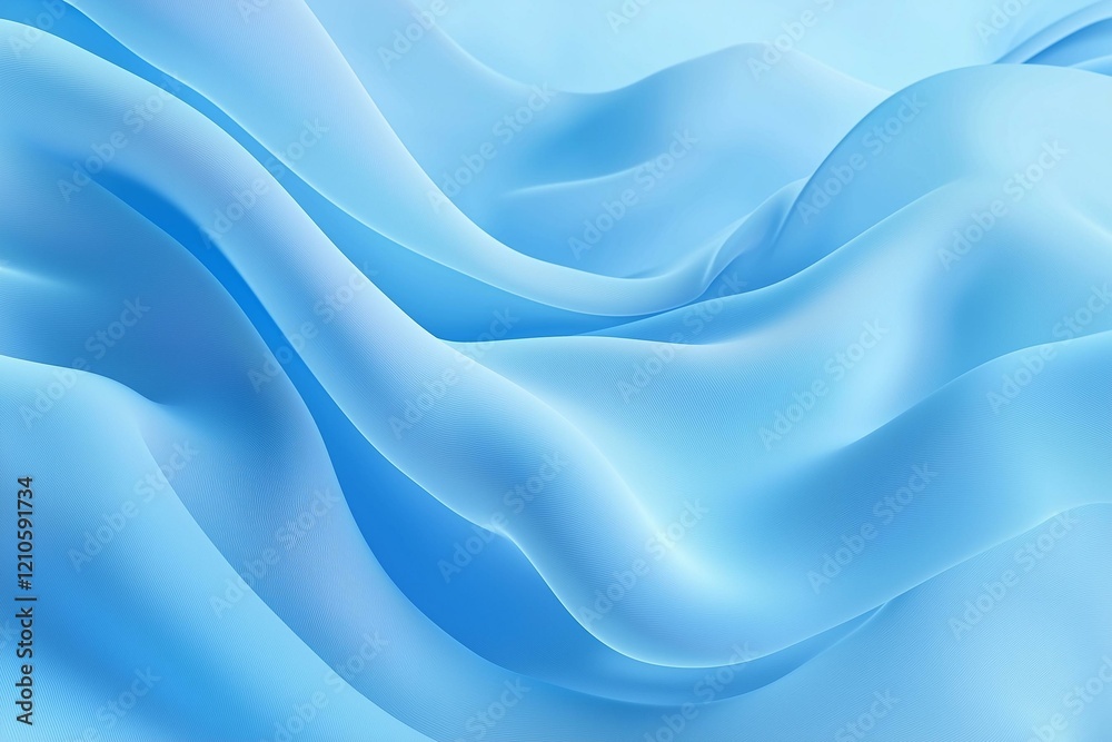Obraz premium A smooth, serene blue abstract background, where soft gradients blend seamlessly to create a peaceful and calming atmosphere.