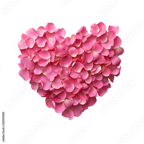 Wallpaper Mural Heart-Shaped Pink Rose Petals, Transparent Background, Romantic Theme Torontodigital.ca