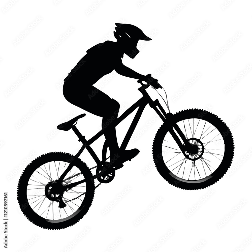 Fototapeta premium Bicycle and Cycling Silhouettes Vector