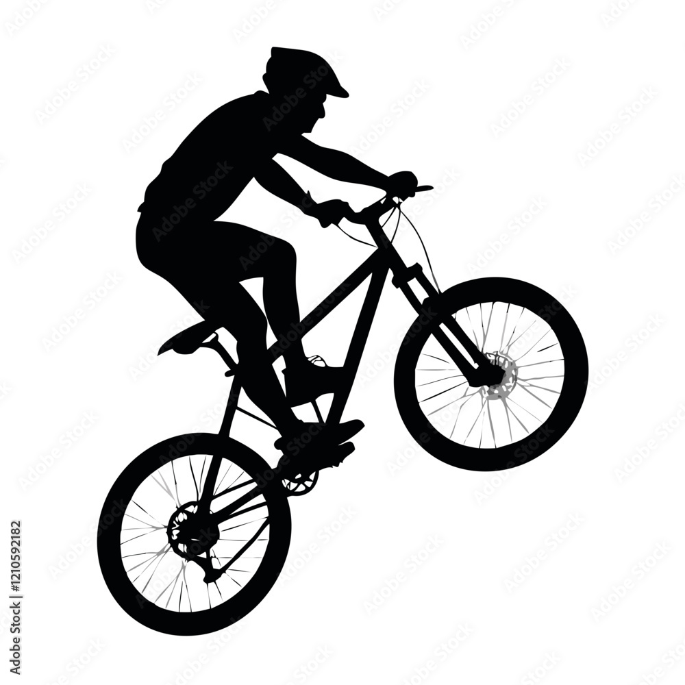 Fototapeta premium Bicycle and Cycling Silhouettes Vector