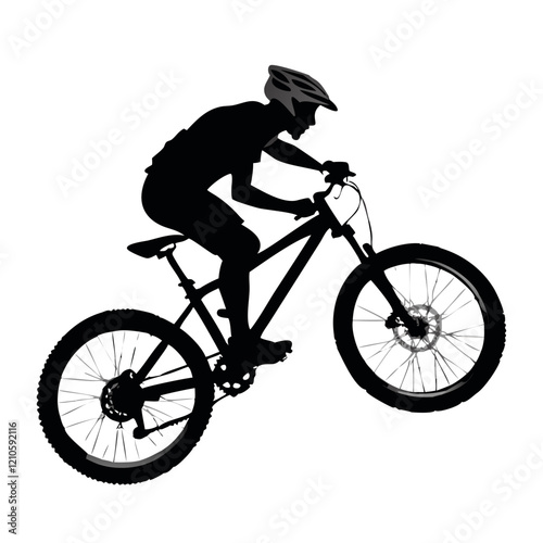 Bicycle and Cycling Silhouettes Vector