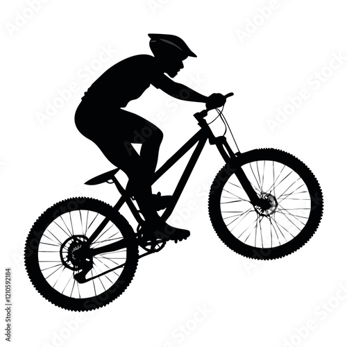 Bicycle and Cycling Silhouettes Vector