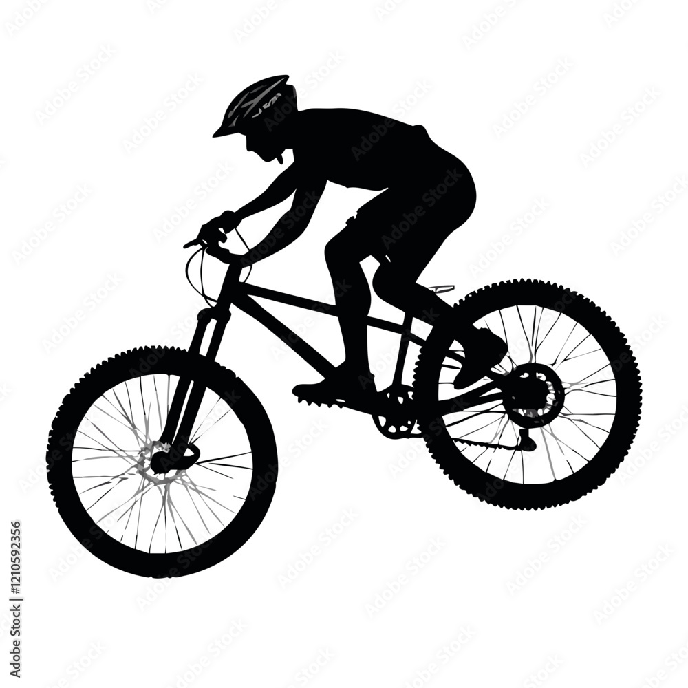 Fototapeta premium Bicycle and Cycling Silhouettes Vector