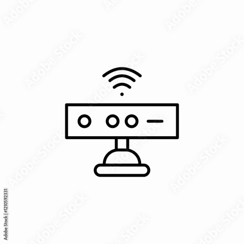 virtual projector signal icon sign vector