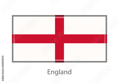 Vector illustration of the England flag in pixel art or mosaic style on white background. Collection of flags of the countries of the world.   
