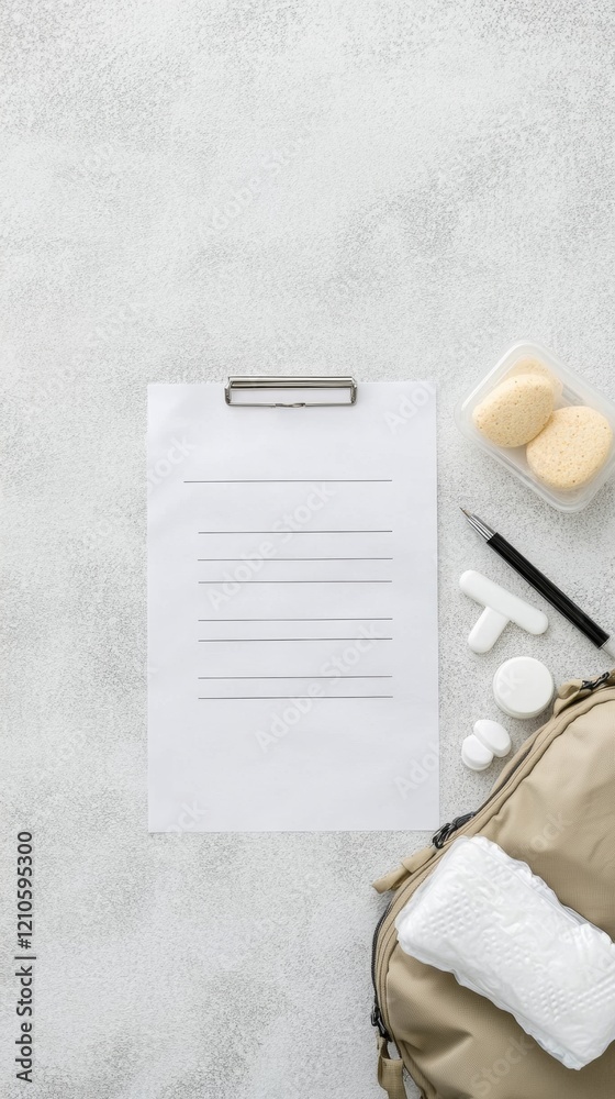 Minimalist Emergency Checklist Handwritten Essentials and Beige Backpack for Disaster Prep - Safe Home Content and Crisis Management Design Minimalist Emergency Checklist Handwritten Essentials and Beige Backpack for Disaster Prep - Safe Home Content and Crisis Management Design