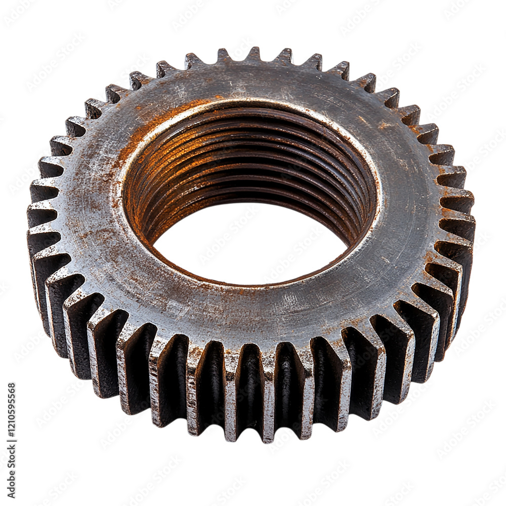 Rusty Gear Close-up: Industrial Machine Part Rusty Gear Close-up: Industrial Machine Part