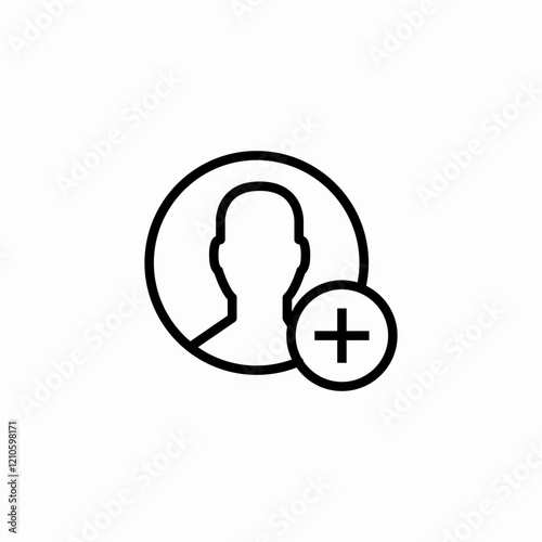 add contact icon sign vector