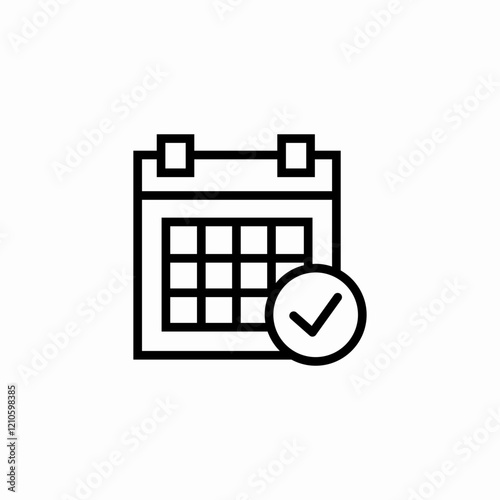appointment set icon sign vector
