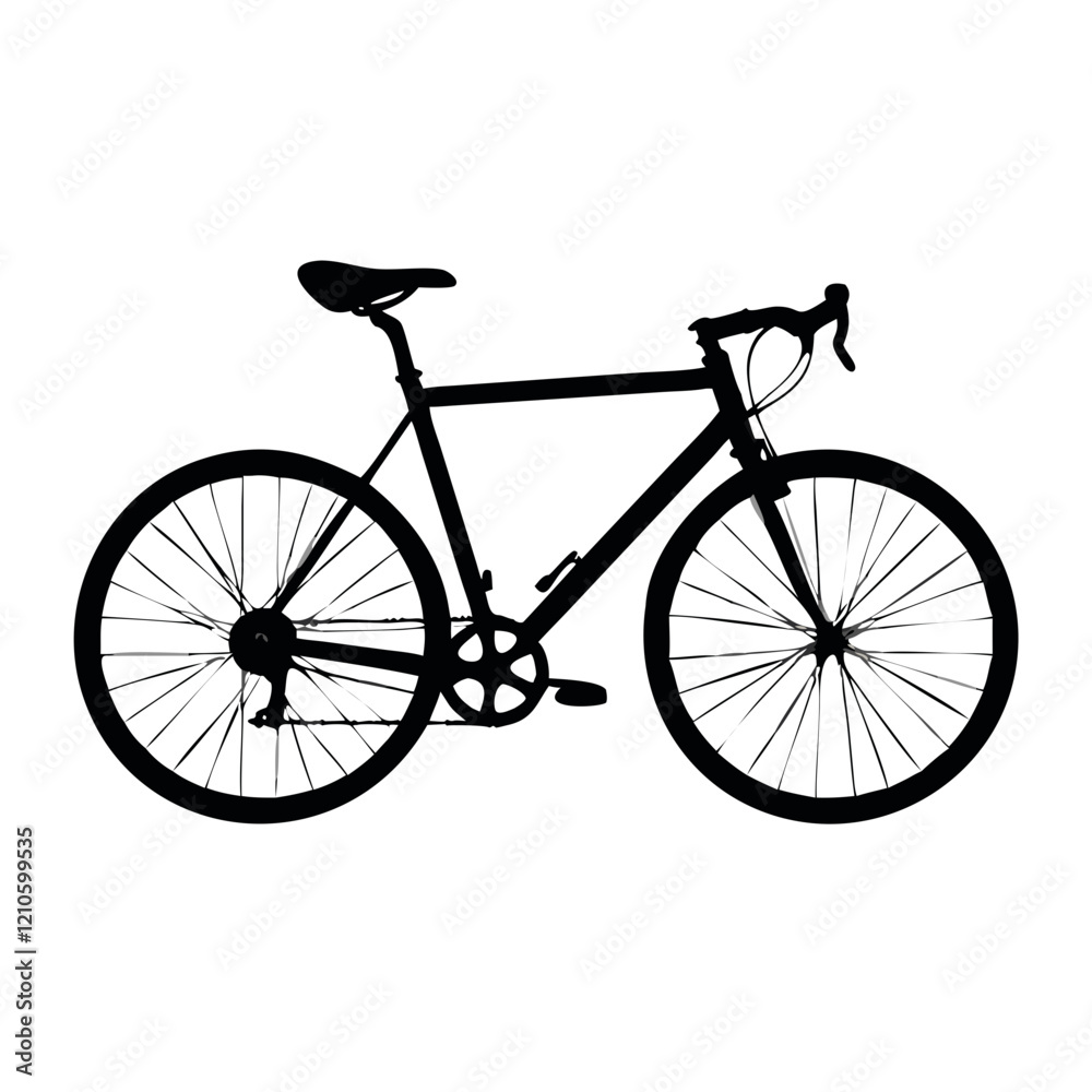 Obraz premium Simple Bicycle Silhouette Vector Design