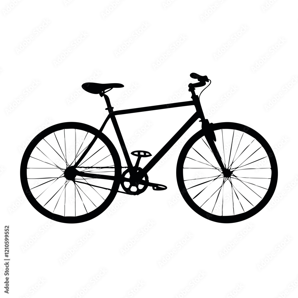 Obraz premium Simple Bicycle Silhouette Vector Design