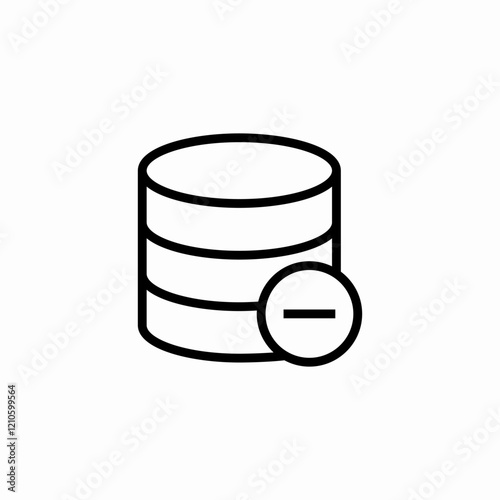 database removal icon sign vector