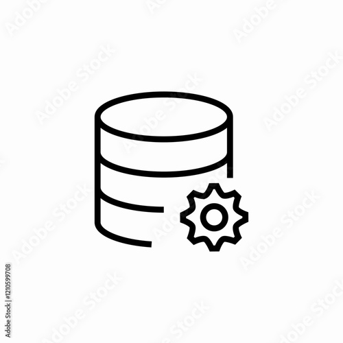 database settings icon sign vector