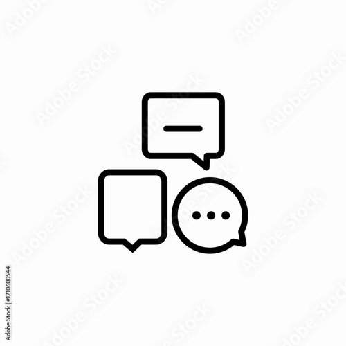 group discussion icon sign vector