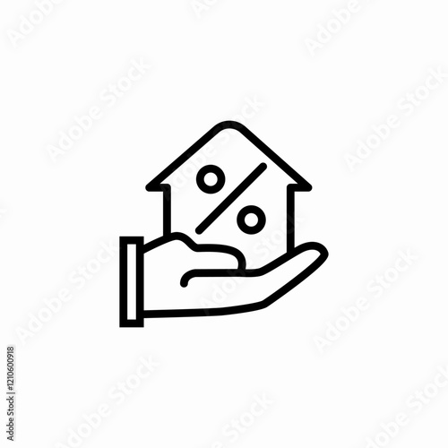 housing discount icon sign vector