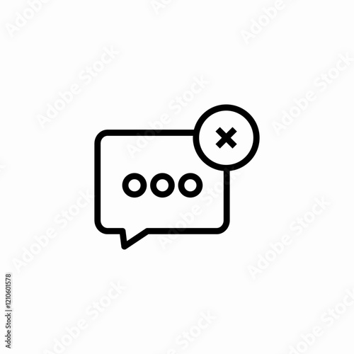 message deletion icon sign vector