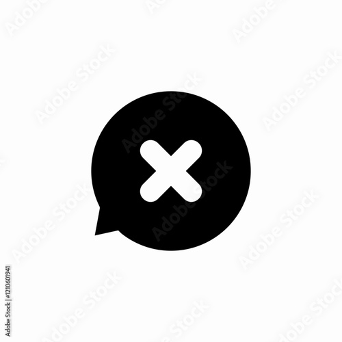 negative response icon sign vector