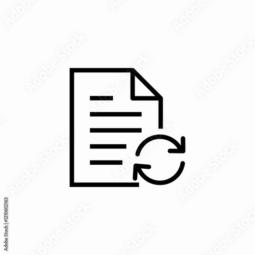 paper page refresh icon sign vector