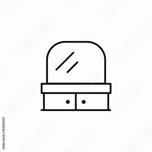 beauty mirror icon sign vector