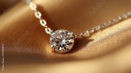 Exquisite diamond pendant necklace glistens against a dark background