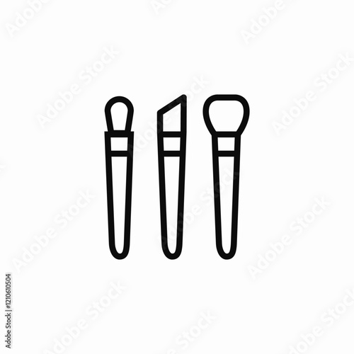 hair brushes icon sign vector