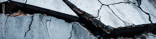 Severely Fractured Concrete Surface